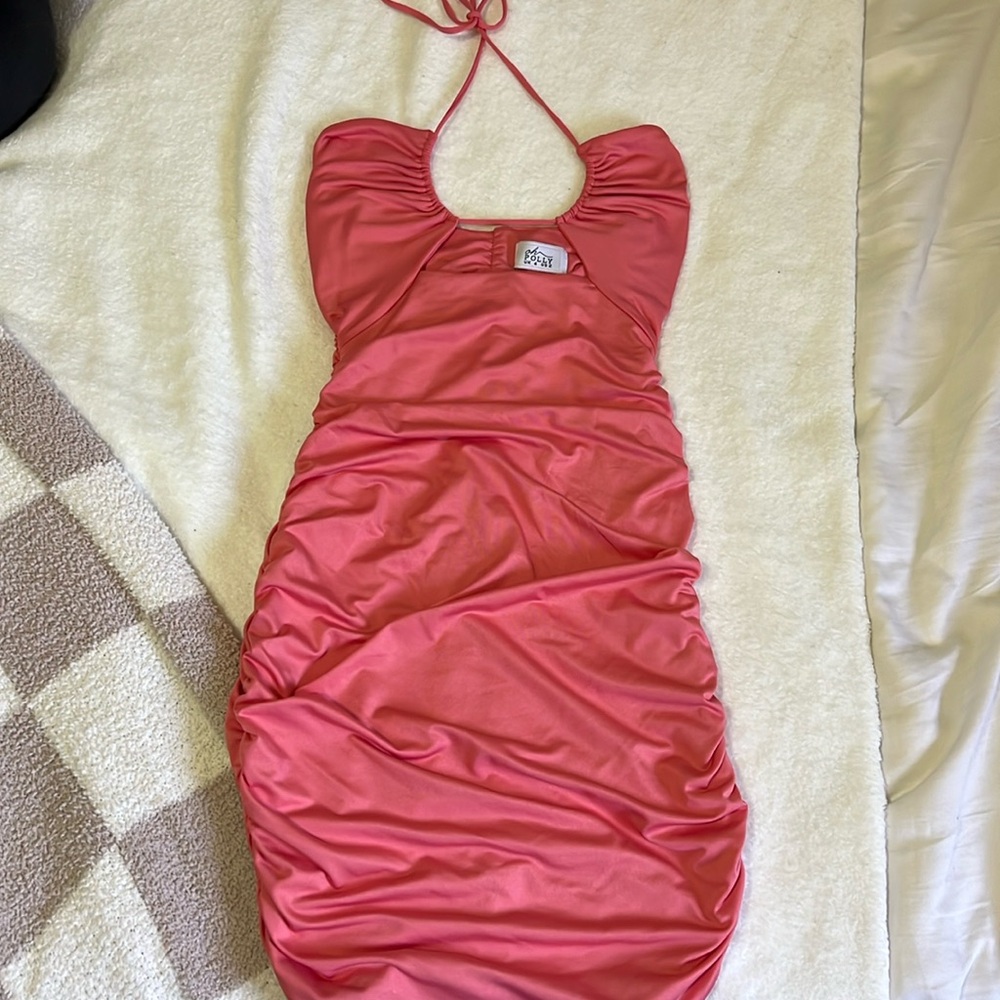 OH POLLY CORAL DRESS